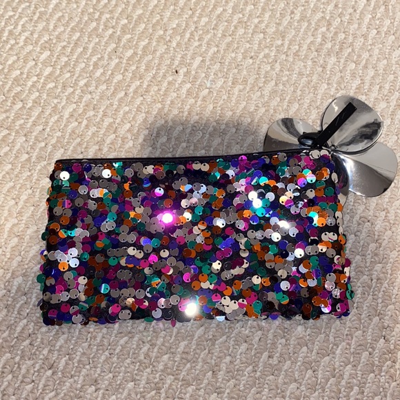 Sequin Makeup Bag NWOT - Picture 3 of 4